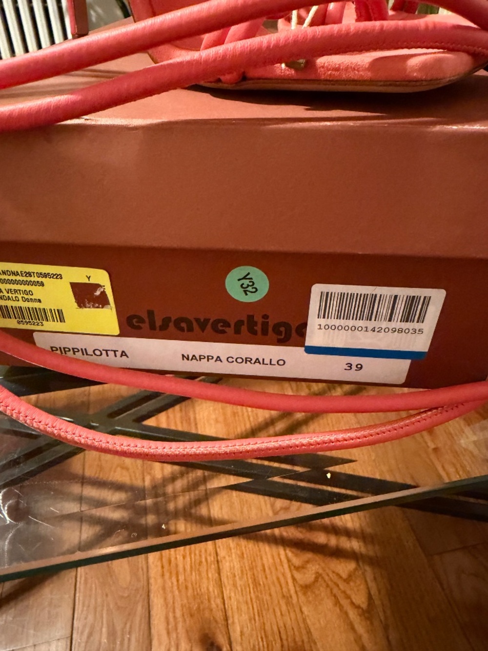 ELSAVERTIGO Coral Pink Strappy Heels - Picture 8 of 8